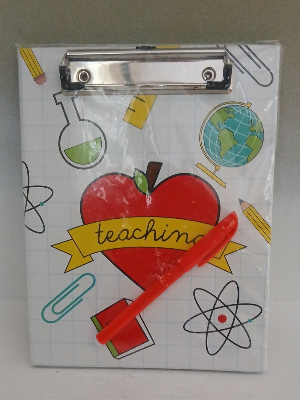 Teaching Heart Kids Clipboard with Red Pen